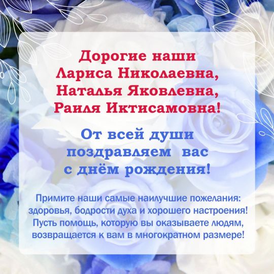 Поздравляем наших апрельских именинников!